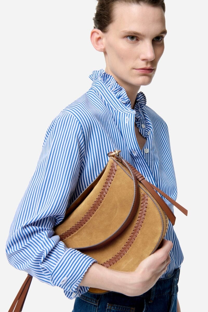 VANESSA BRUNO Wildledertasche "DAILY" medium natural