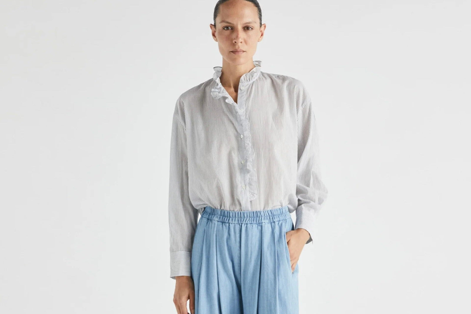 MASSCOB cotton blouse "MISURI" white