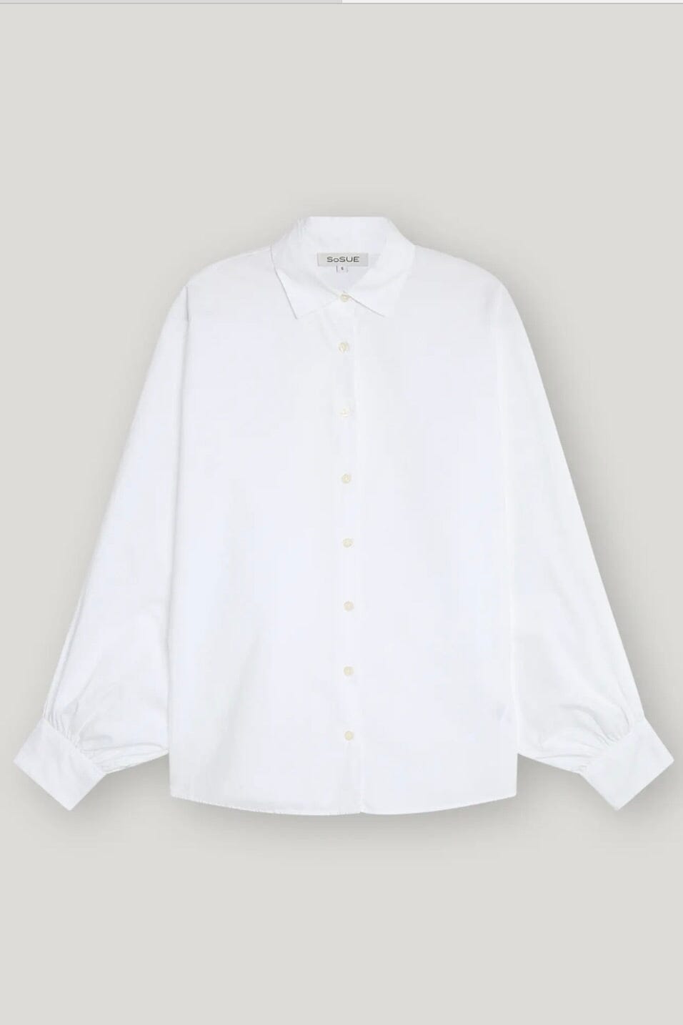 SOSUE Baumwollbluse "Antonia" slim weiss