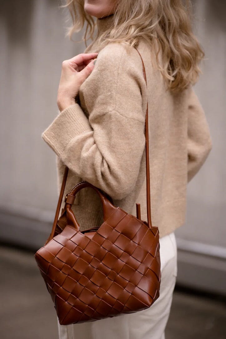 CALAJADE Ledershopper "MISU" MEDIUM - nutmeg