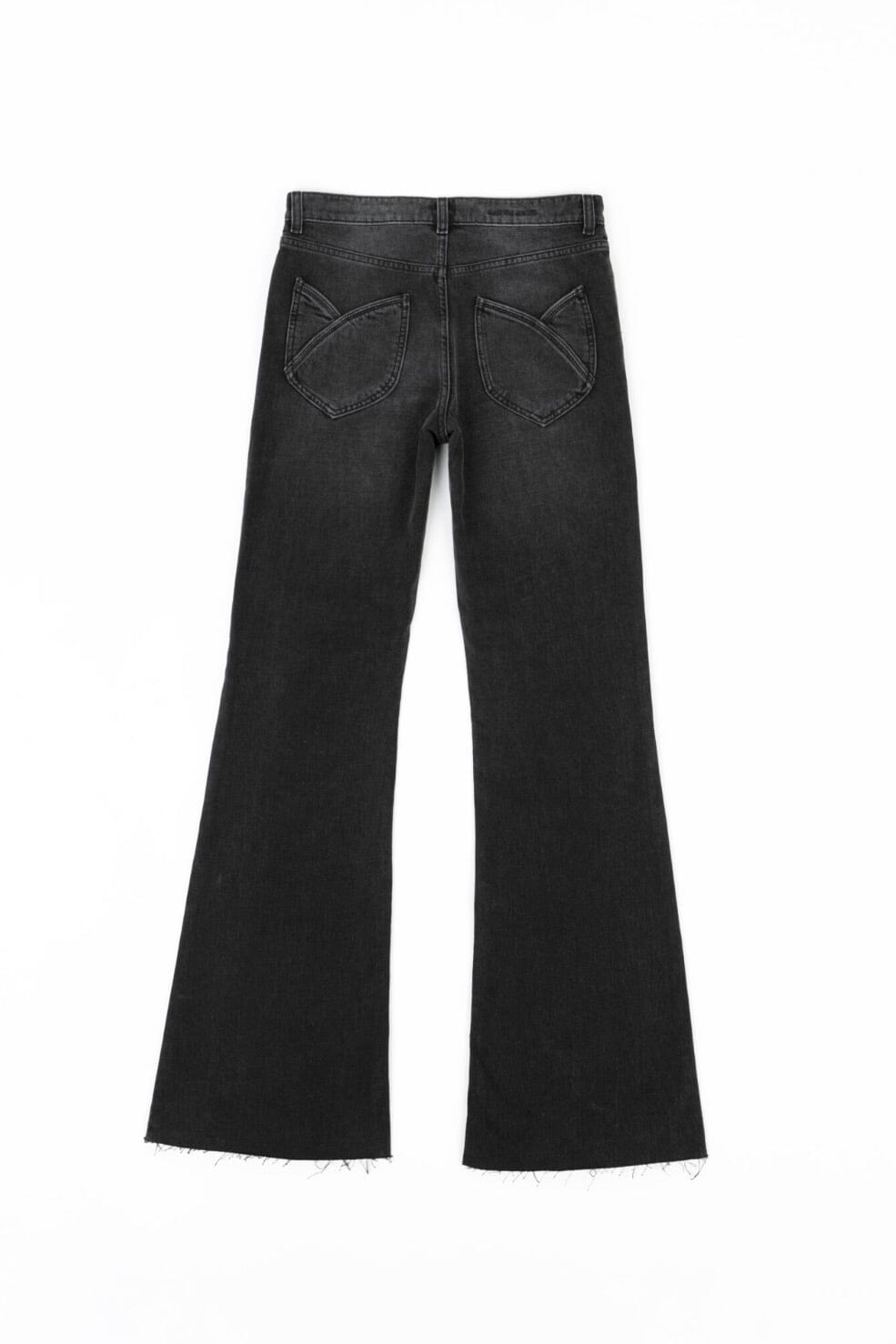 HAPPY HOUSE Le Pantalon - Jeans  "TULIPE"  noir délavé