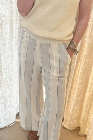 VIA MASINI  Baumwollhose "CONCHI" blue