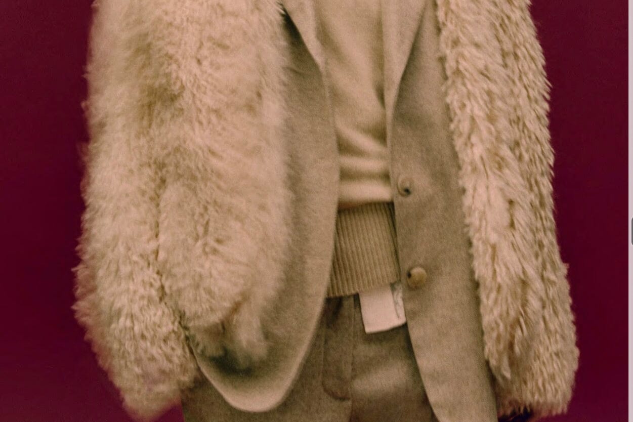 MOMONI Jacket "CANDY" wool chevron beige