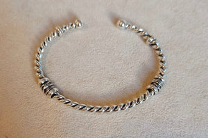 GAS BIJOUX  Messingarmband "TORSADE" versilbert