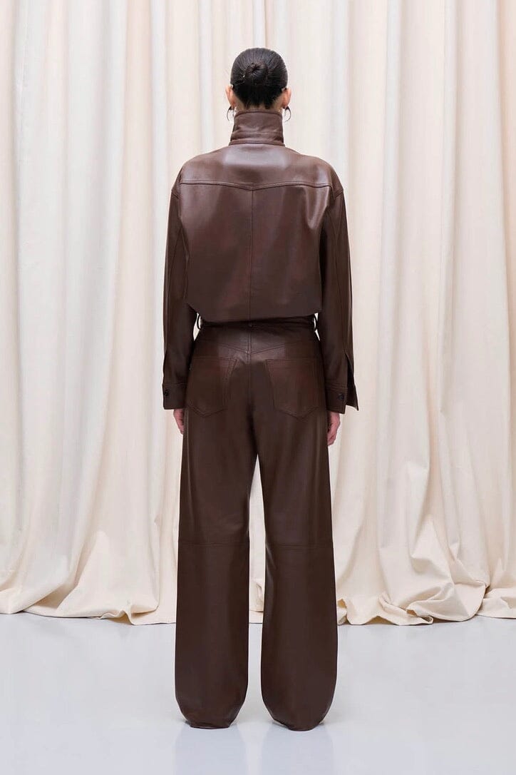 HAIKURE Lederhemd oder Jacke "BELTY" choco