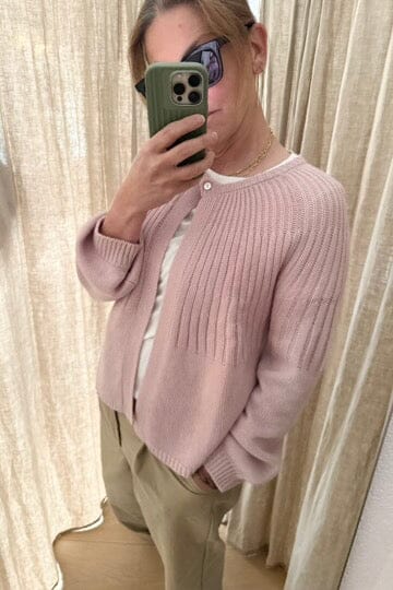 Choice by Réjane Rosenberger Strickjacke "A-LINE" altrosa