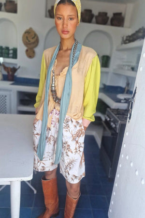 CLARAMONTE Viscosebluse "ROMY" lemon