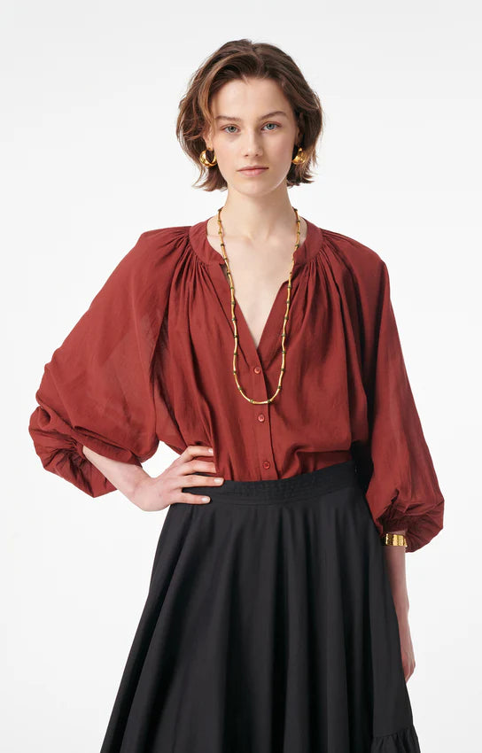 VANESSA BRUNO Baumwollbluse "EDME" épice