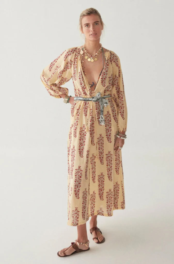 MAISON HOTEL cotton dress "CALISTA" nectarine (C)