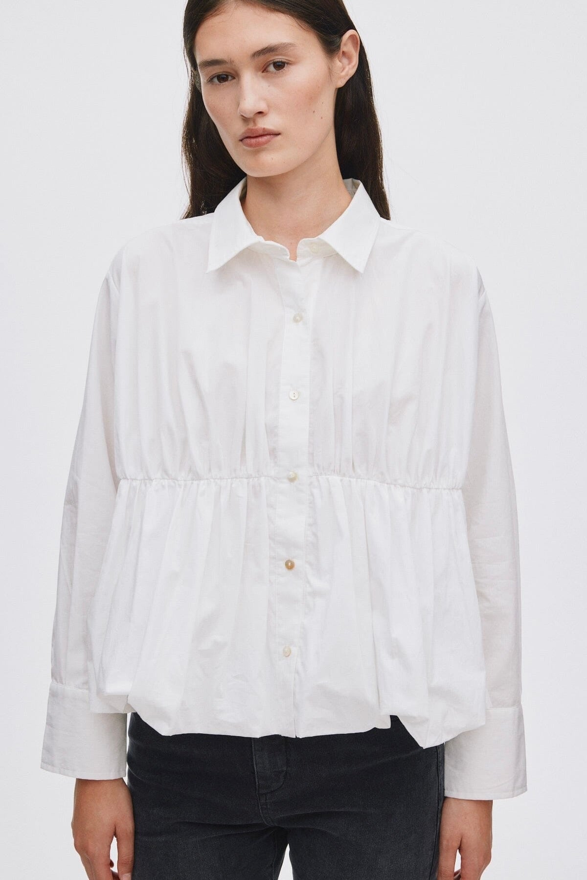 RABENS SALONER  Baumwollbluse "SOPHIE" weiss