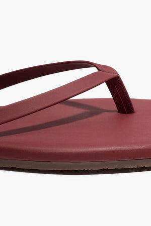 TKEES Leder Flip Flop "SQUARE" burgundy