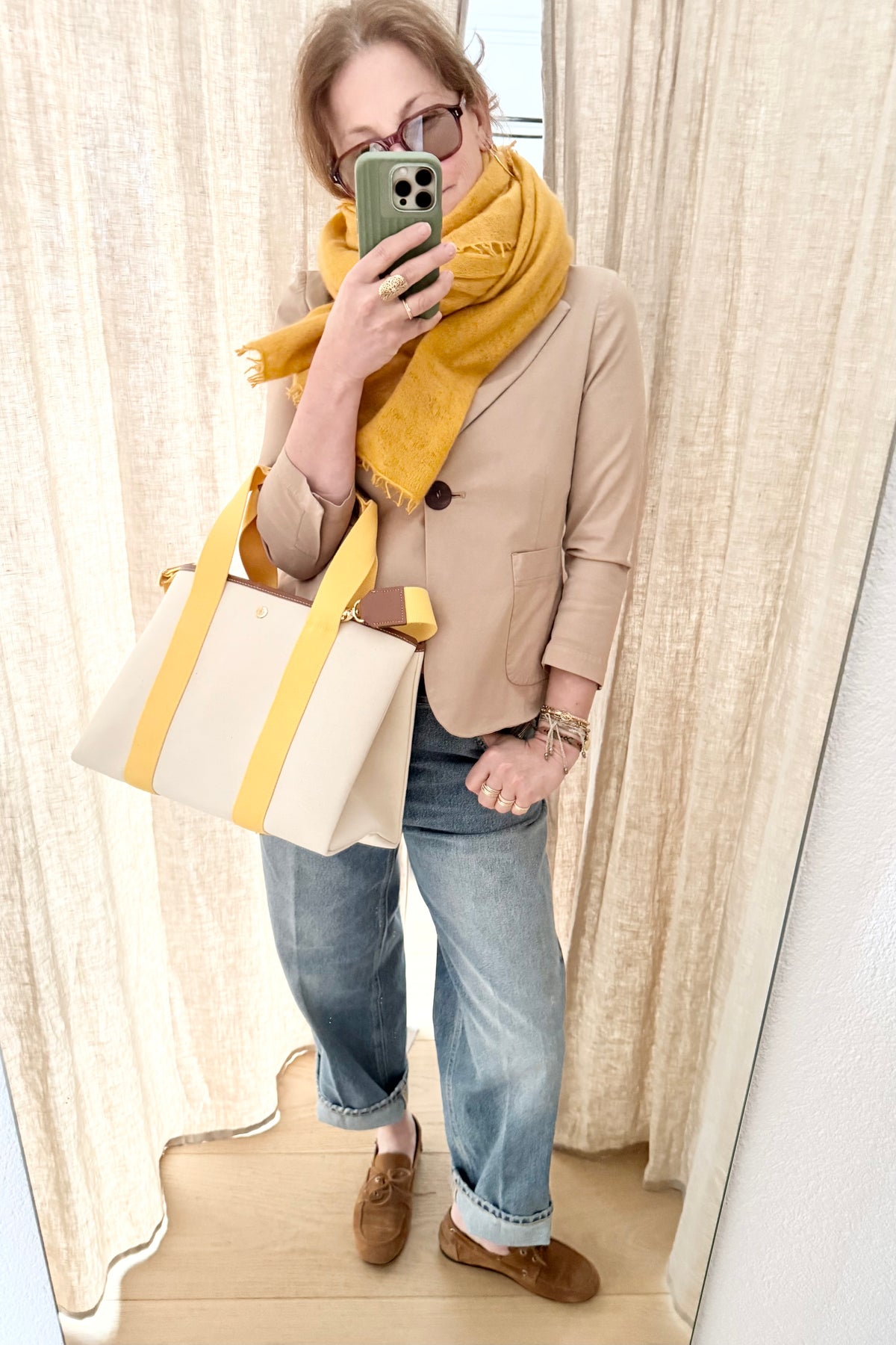 Choice by Réjane Rosenberger cashmere scarf gray méliert (MS-70027)