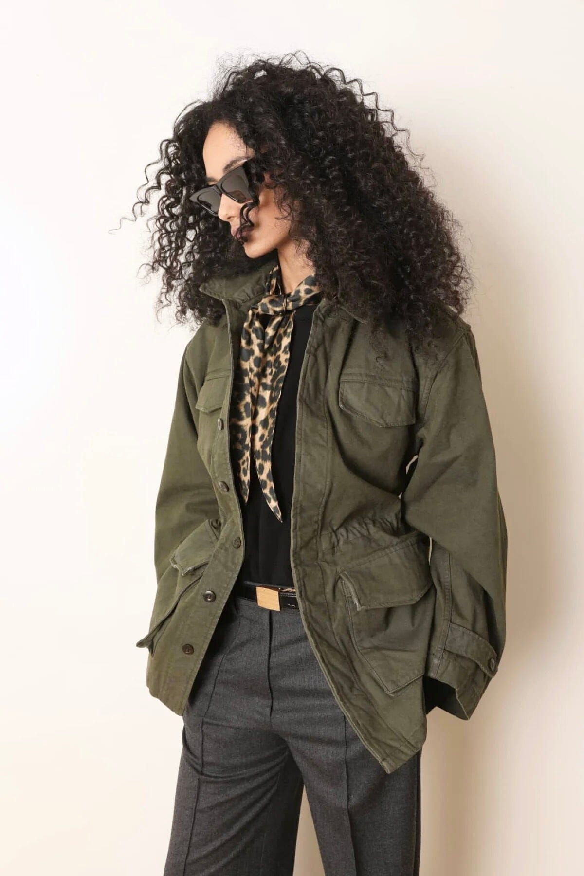 LAURENCE BRAS dicke Baumwolljacke "CARGO" khaki