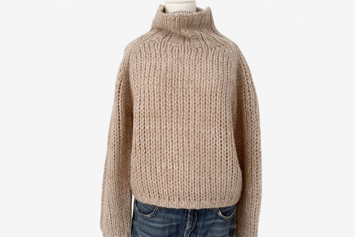 FFC Stehkragen Pullover  "14057" chiné beige (C)