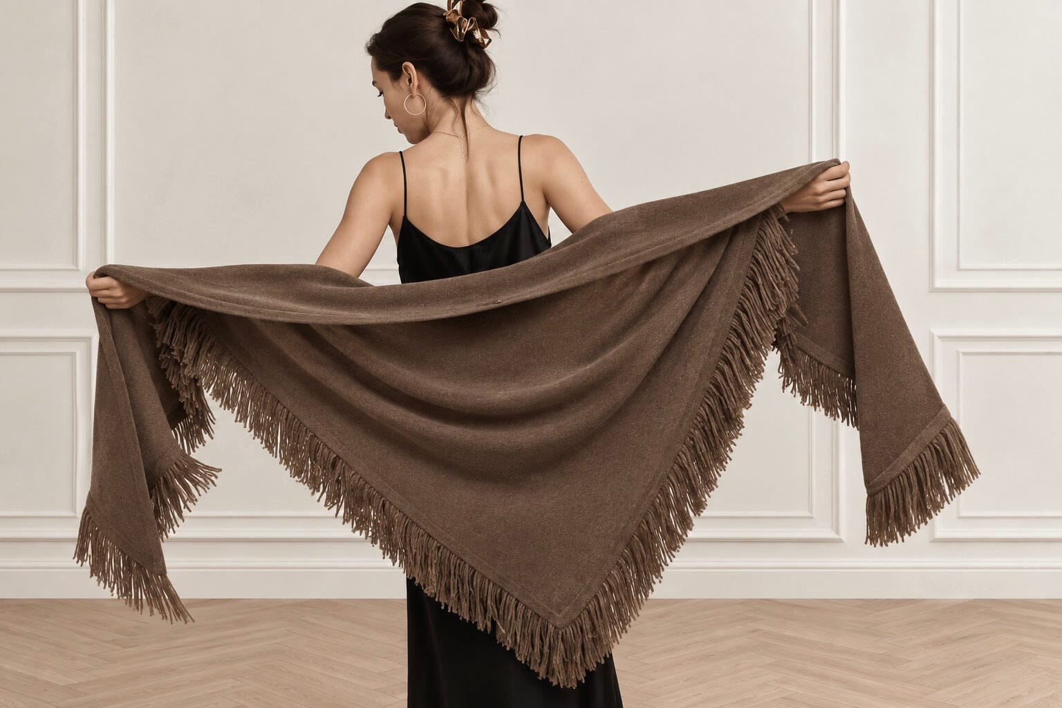 Choice by Réjane Rosenberger Cashmere Poncho café au lait (195)