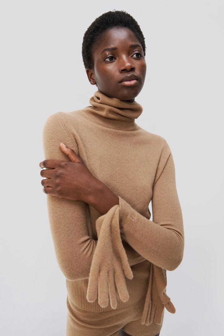 JONATHAN SIMKHAI Rollkragenpullover "DITA" camel