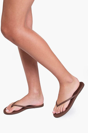 TKEES Leder Flip Flop "CLASSIC" cappuccino
