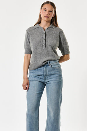 DEA KUDIBAL polo sweater "MONICADEA" gray mélange