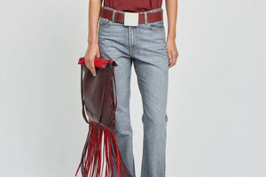 LAURENCE BRAS Flared Jeans "AMBRE" light grey