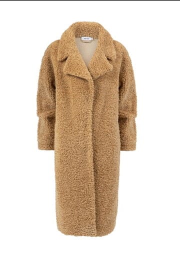 KNIT TED Fake Fur Kuschelmantel "SCOTTY" sand