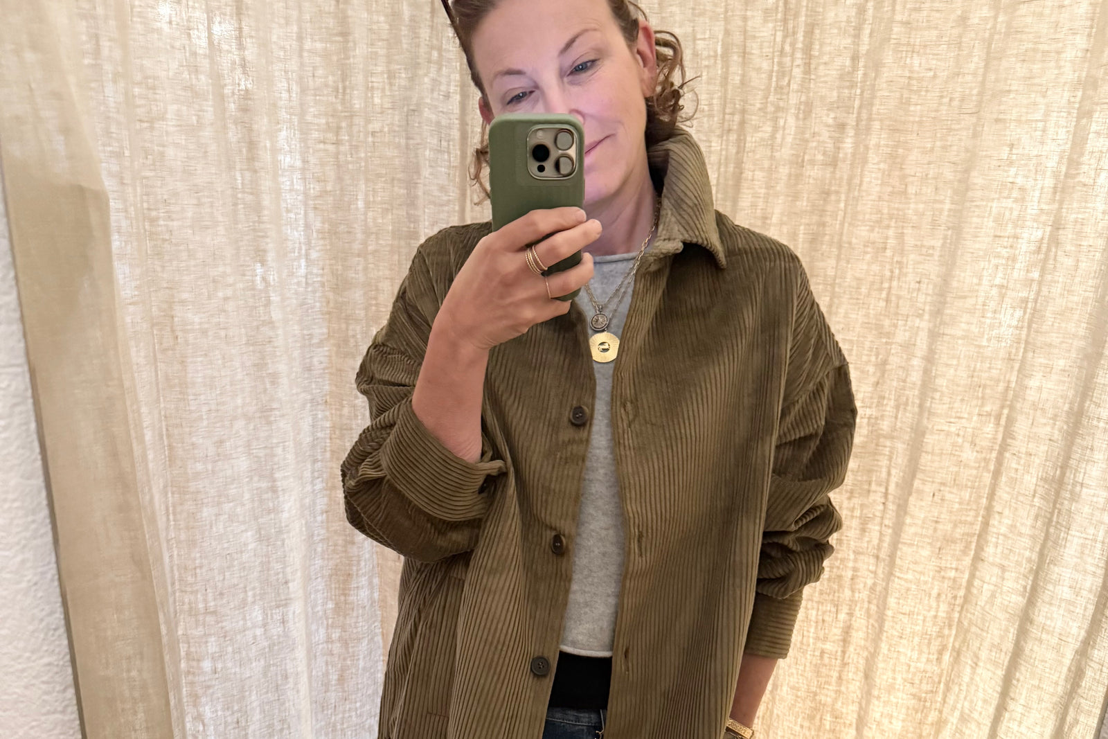 SOSUE Cordjacke oliv khaki