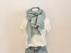 Choice by Réjane Rosenberger cashmere scarf gray méliert (MS-70027)