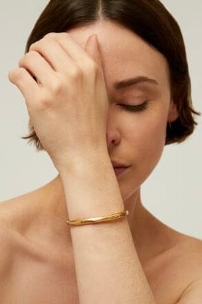 GAS BIJOUX "LINO" gehämmert vergoldet