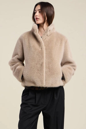 VELVET by Graham and Spencer  Fake Fur Jacke "Sheena" sand