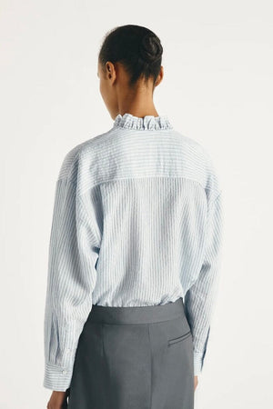 MASSCOB Viscose/Seiden Bluse "LUBNA" sea stripe