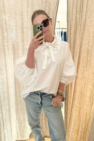 V.DE.VINSTER cotton blouse "CLARA" white