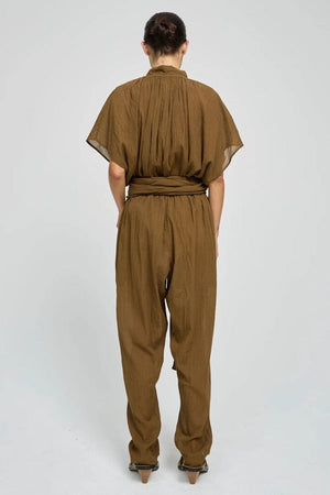 LAURENCE BRAS Baumwollbluse "WHEELESS" khaki