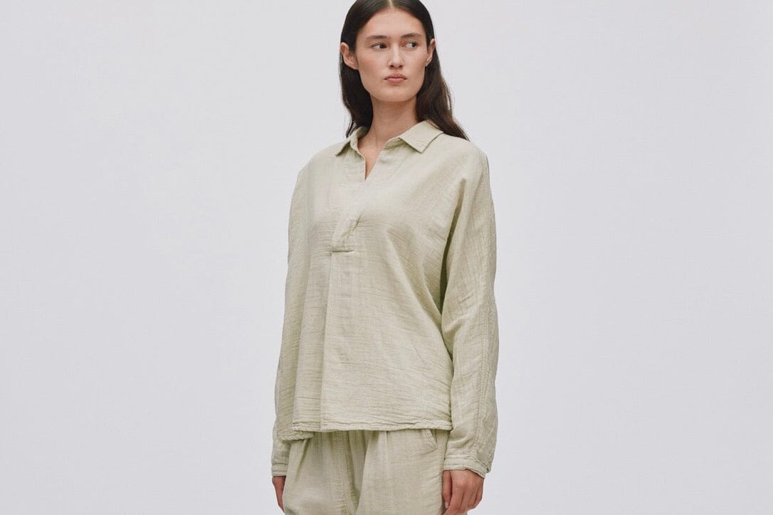 RABENS SALONER  Baumwollbluse "JOJO" pelican grey