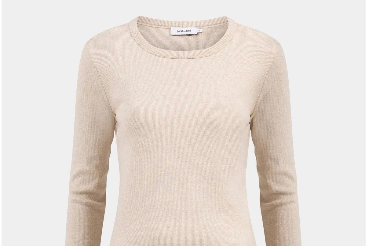 KNIT TED Roundneck Shirt "KALEY" sand méliert