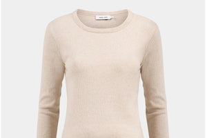 KNIT TED Roundneck Shirt "KALEY" sand méliert