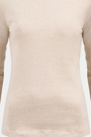 KNIT TED V-Neck Shirt "FIRA" schwarz oder beige méliert