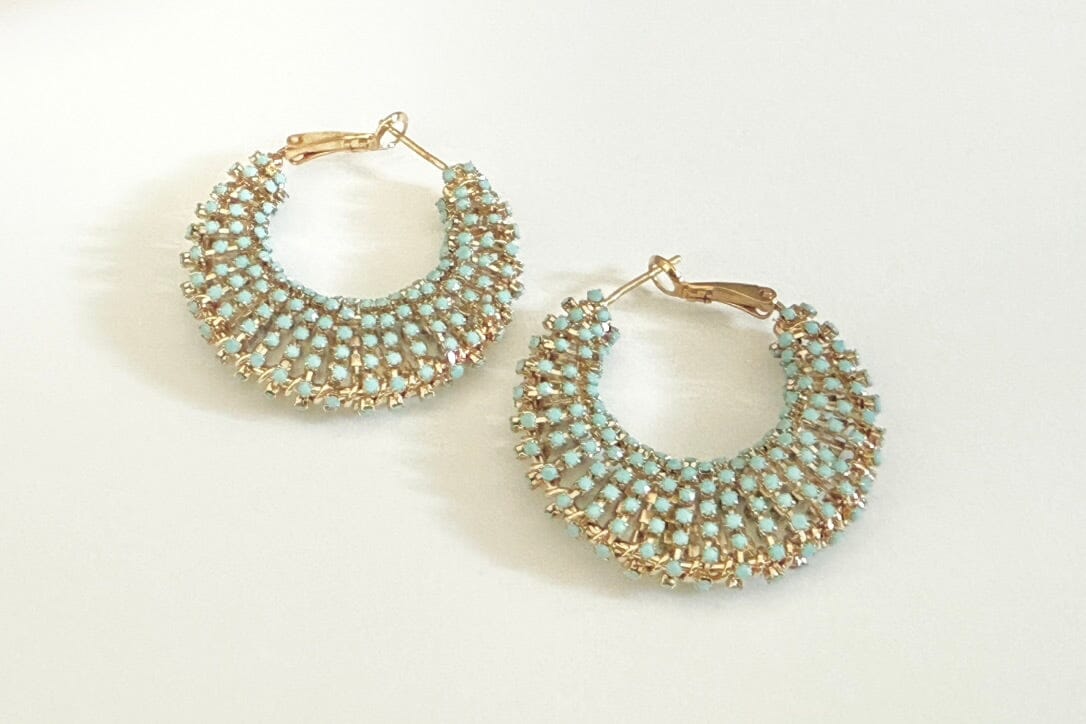 GAS BIJOUX Creolen "IZZIA" Türkis large