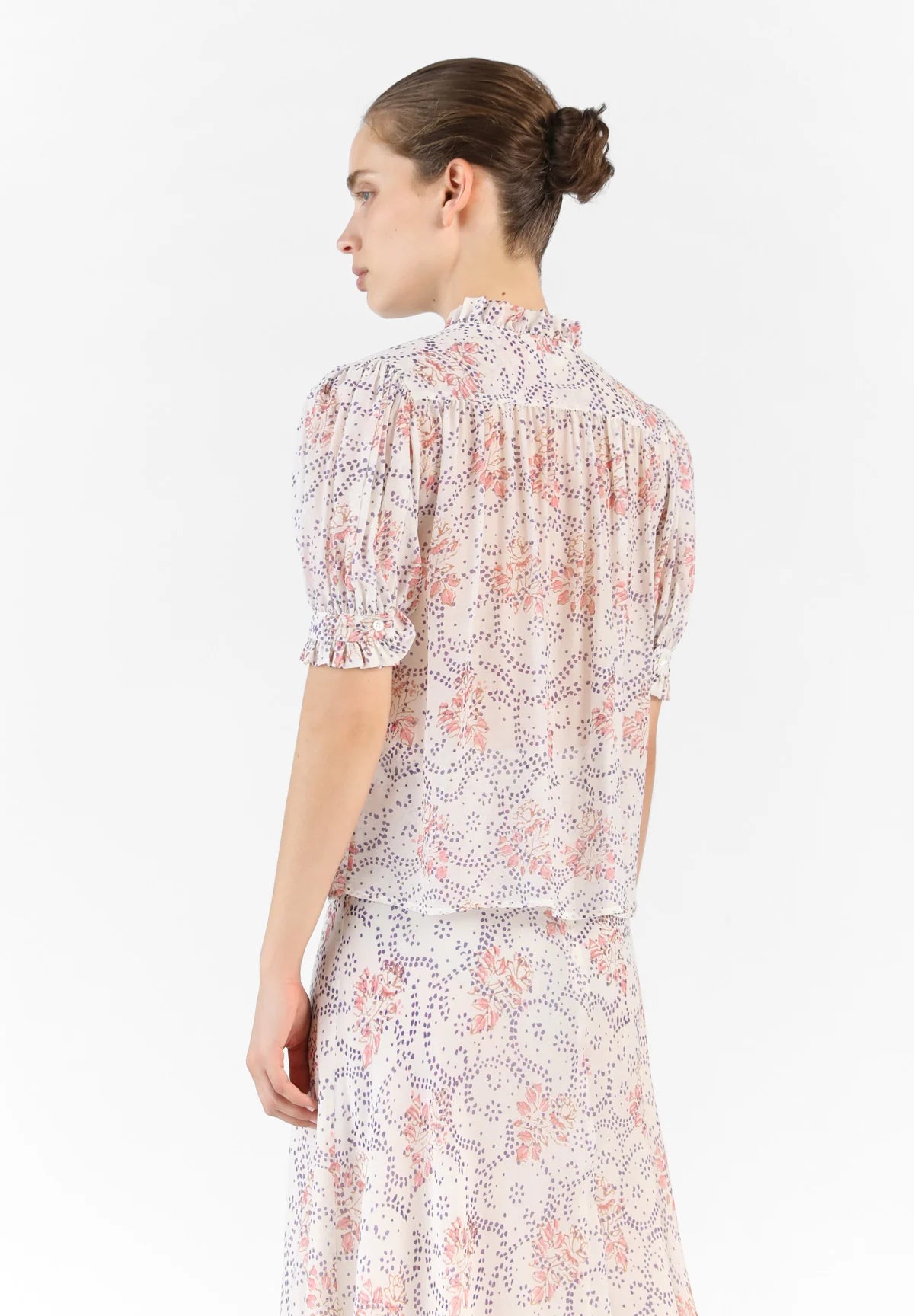 MASSCOB Kurzarmbluse "ELYRIA" berry flower