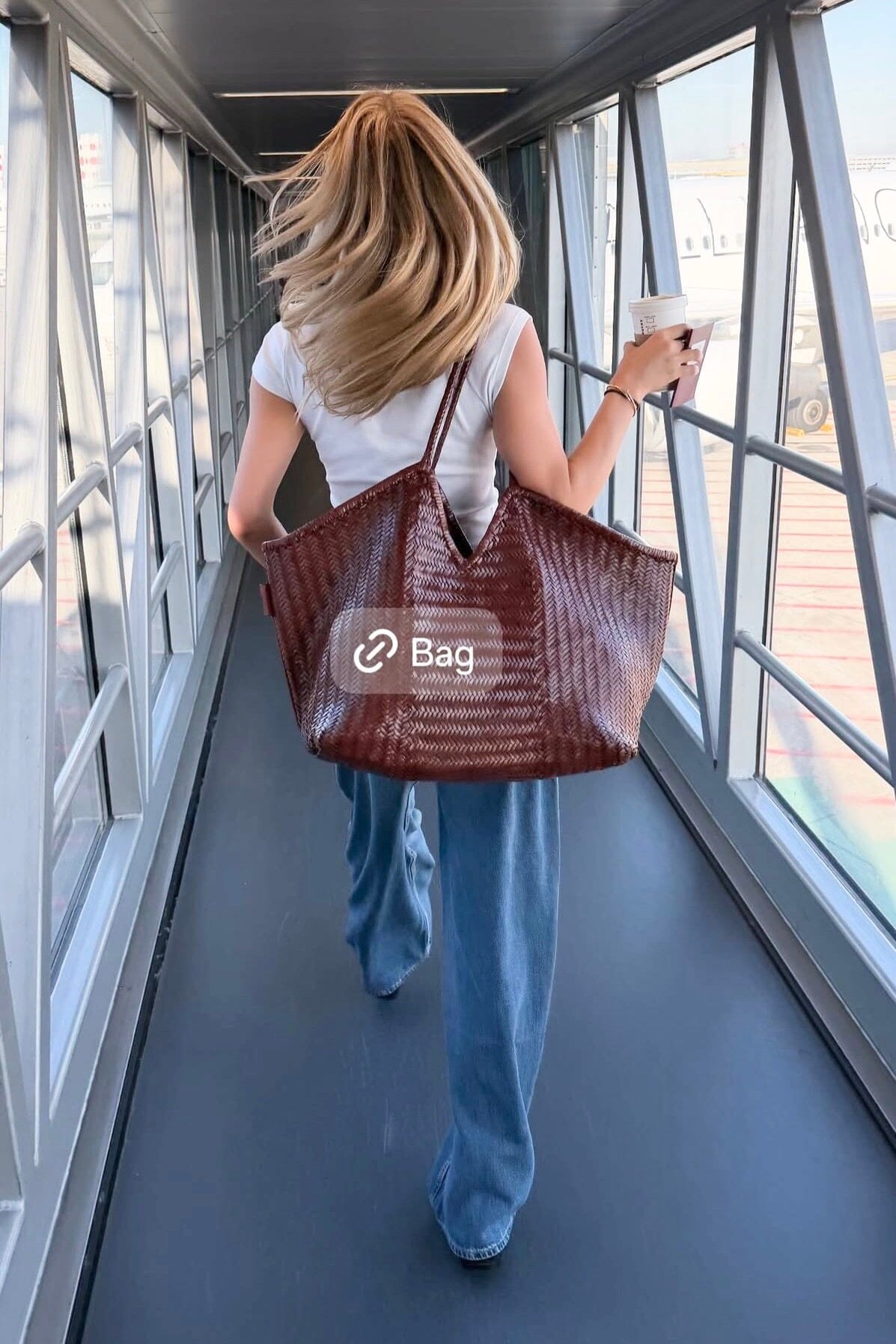 CALAJADE Ledershopper XL "HUMI" nutmeg