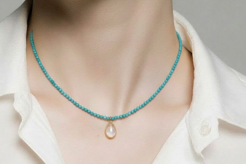 REJANE ROSENBERGER DESIGN Türkiskette "Moon"