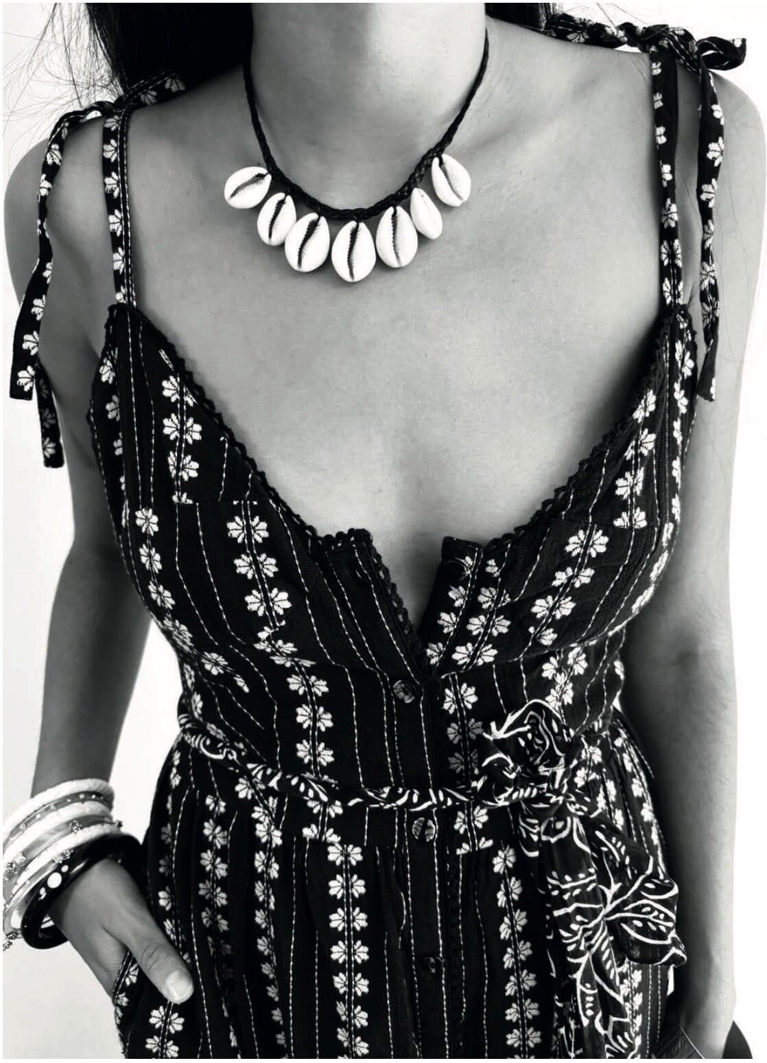 MAISON HOTEL cotton dress "VENUS" black (C)