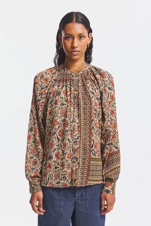 ANTIK BATIK Baumwollmixbluse "Anicet" multico