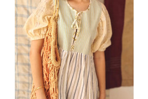 CLARAMONTE cotton kaftan "ALI" blue stripe