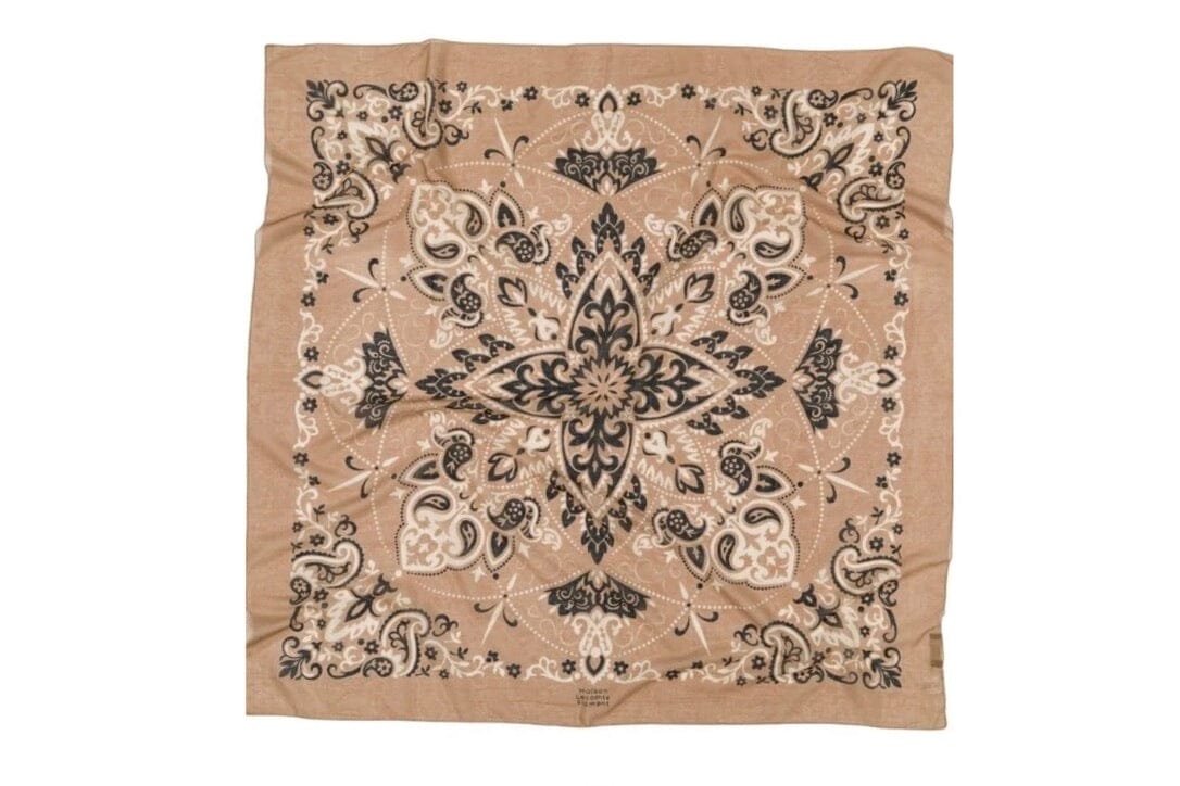 MAISON LECOMTE FLAMANT Baumwollschal "Bandana" sand
