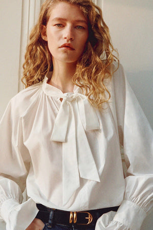 VANESSA BRUNO Baumwollmix Bluse "FATIMA" schwarz