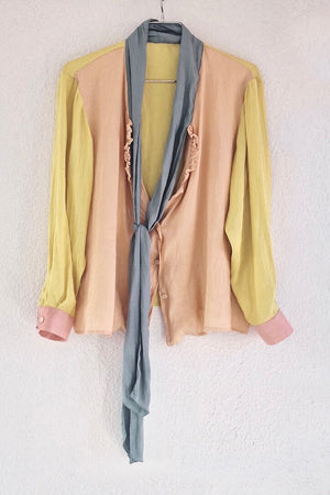 CLARAMONTE Viscosebluse "ROMY" lemon