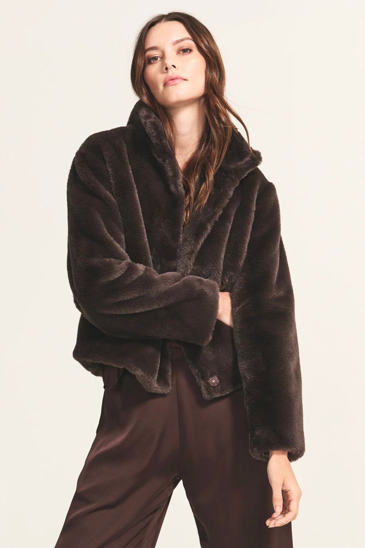 VELVET by Jenny Graham Fakefurjacke "SHEENA" espresso