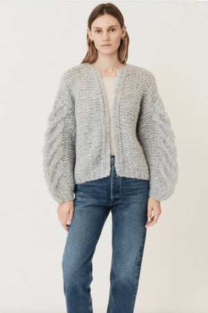 MAIAMI short sleeve cardigan "ALPACA" beige