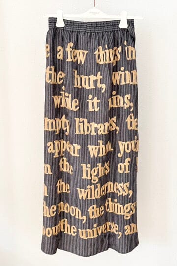 KARIEN BELLE Pareo Skirt "POETRY" charcoal