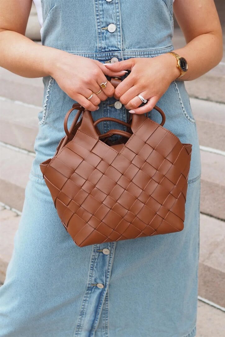 CALAJADE Ledershopper "MISU" MEDIUM - nutmeg