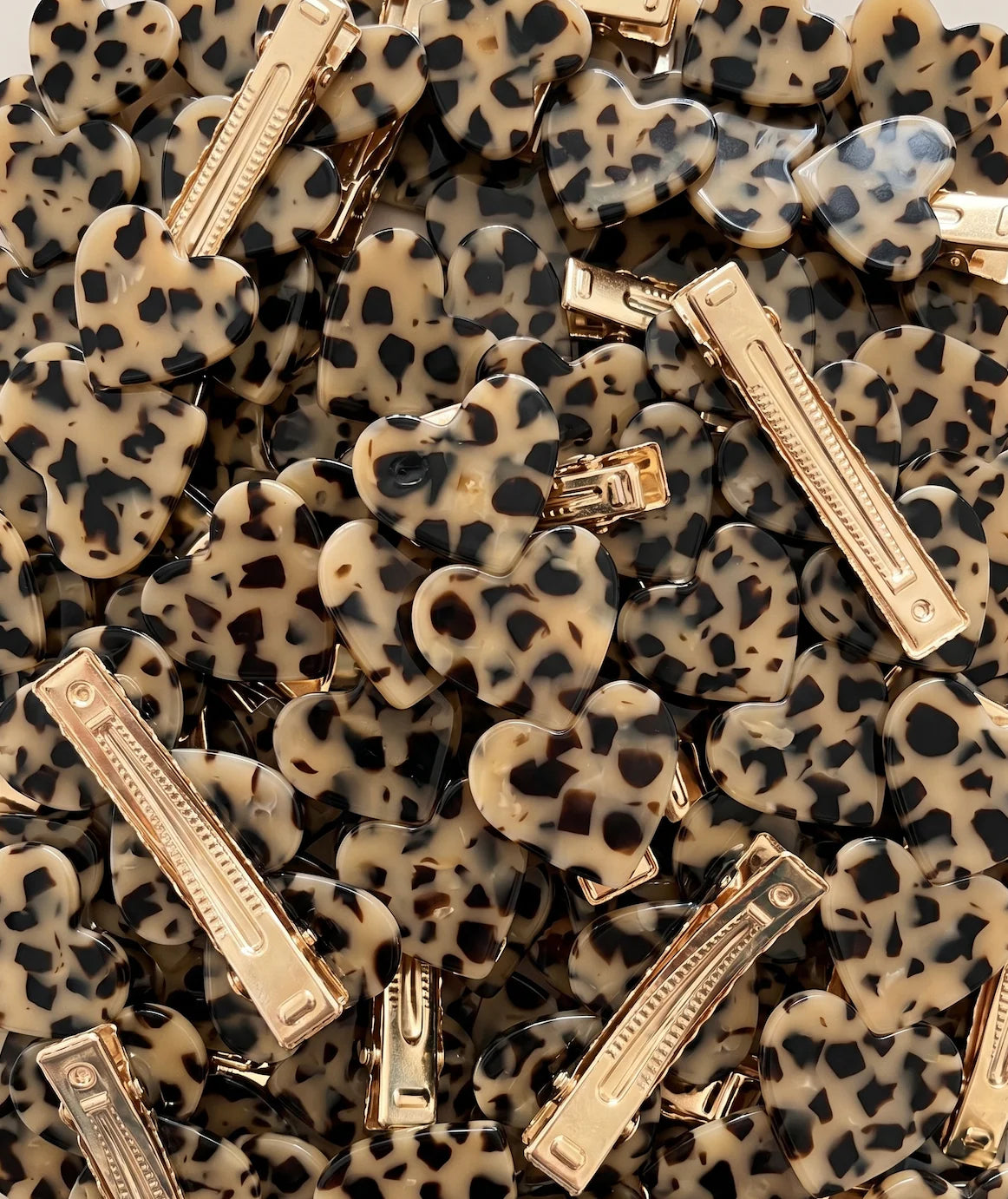 Peignée Paris Clip "Heart" leopard